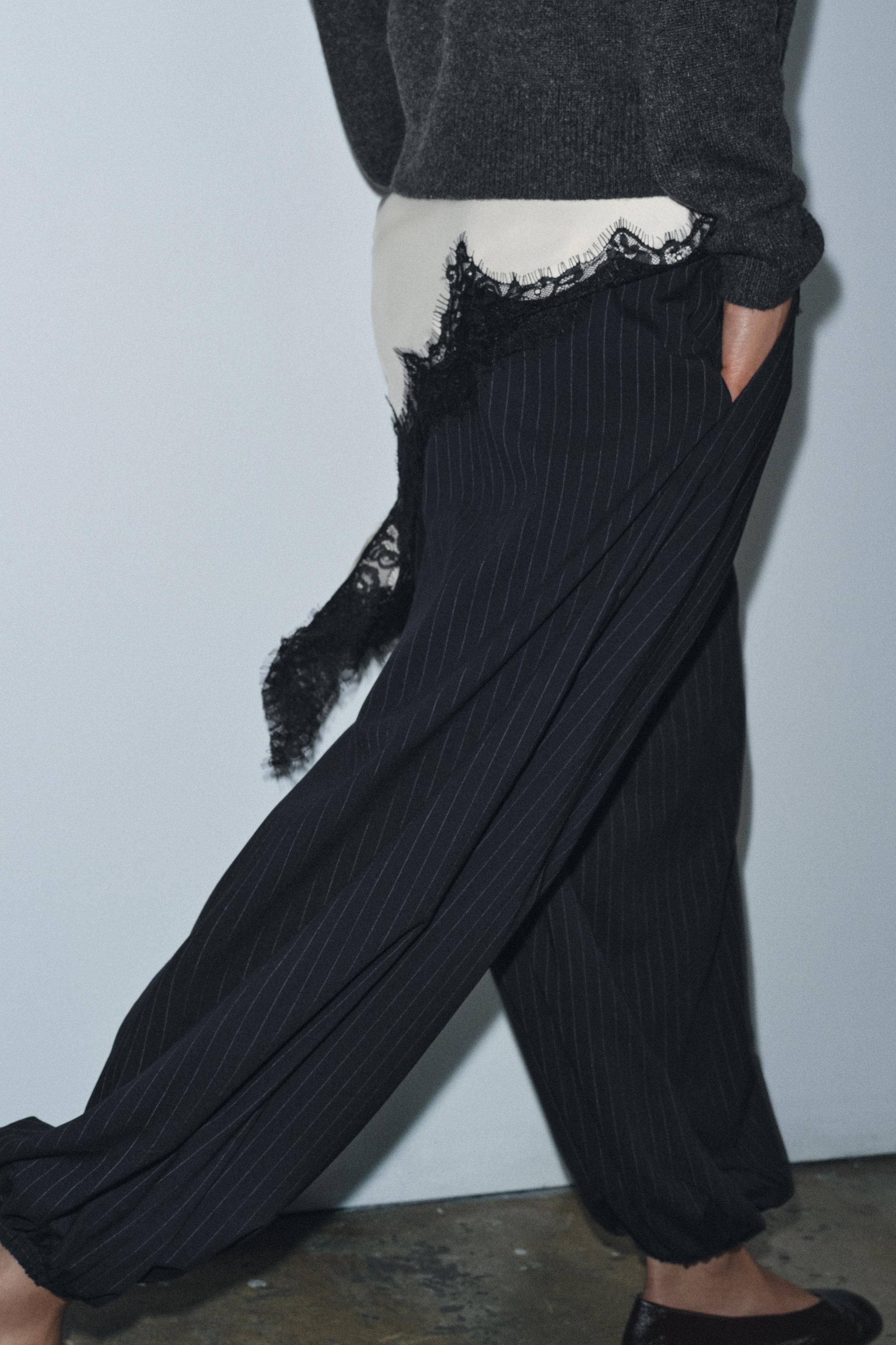 ZW COLLECTION PINSTRIPE BALLOON PANTS